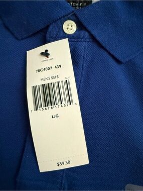 Tommy Hilfiger men’s blue polo custom fit NWT